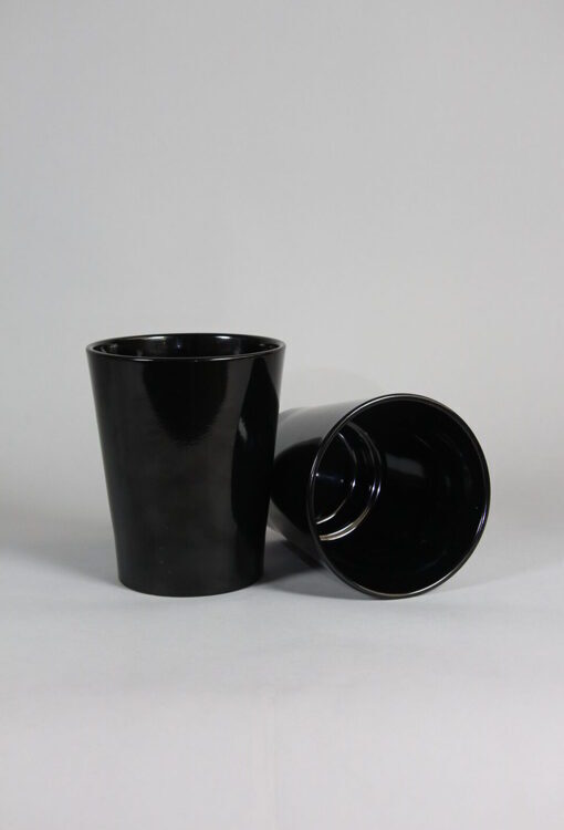 Orchideen -Übertopf schwarz glänzend / Keramik für ᴓ 12 cm